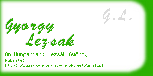 gyorgy lezsak business card